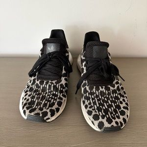 Adidas Women's Originals Swift Run Tennis Shoes in Cheetah White Black